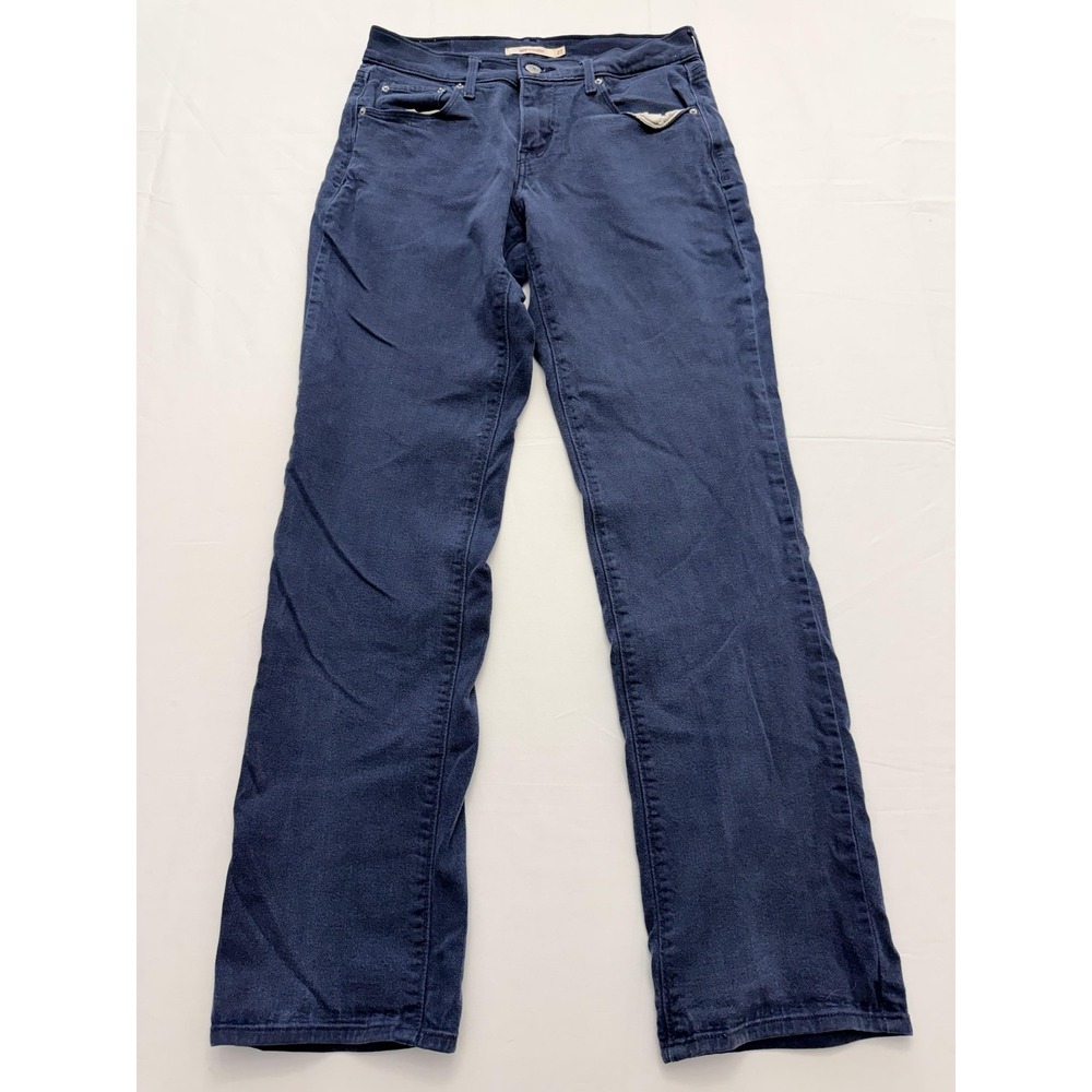 Levis 505 Straight Jeans Womens 27 Blue Med Wash Mid Rise Regular 27x32 Denim